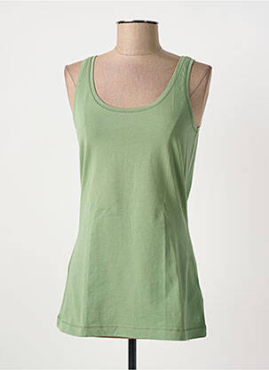 Débardeur stretch sans manche vert SANDWICH femme