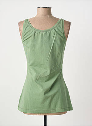 Débardeur stretch sans manche vert SANDWICH femme