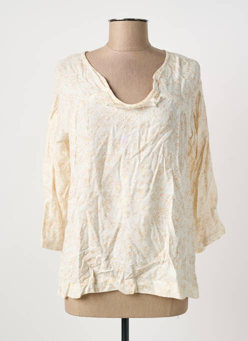 Blouse imprimé fleurs manches 3/4 beige INDI & COLD femme