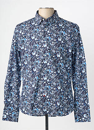 Chemise manches longues imprimé fantaisie bleu LA CIBLE ROUGE homme