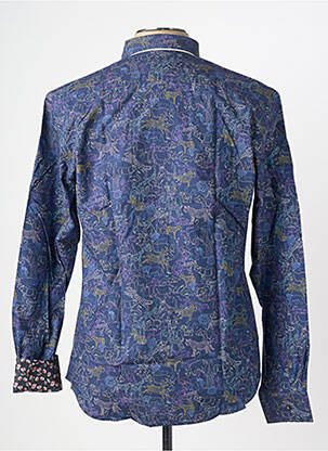 Chemise manches longues imprimé fantaisie bleu LA CIBLE ROUGE homme