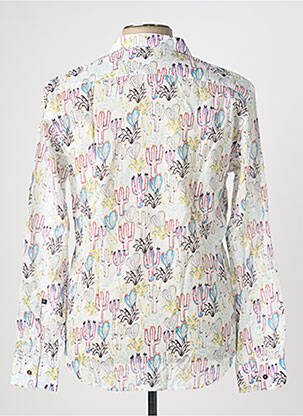Chemise manches longues imprimé fantaisie blanc LA CIBLE ROUGE homme