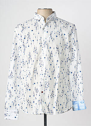 Chemise manches longues imprimé fantaisie blanc LA CIBLE ROUGE homme