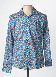 Chemise manches longues imprimé fantaisie bleu LA CIBLE ROUGE homme