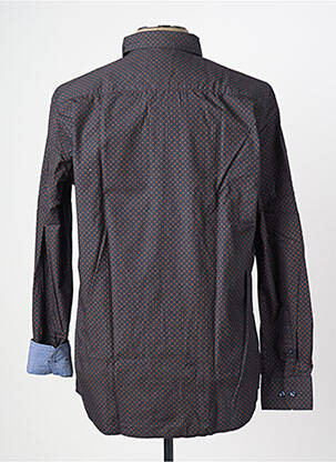Chemise manches longues imprimé fantaisie noir CALAMAR homme
