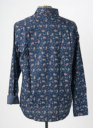 Chemise manches longues imprimé fantaisie bleu SEIDEN STICKER homme