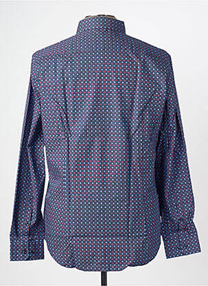 Chemise manches longues imprimé fantaisie bleu SEIDEN STICKER homme