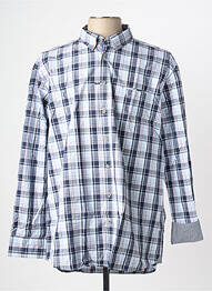 Chemise manches longues coupe droite bleu CALAMAR homme