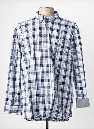 Chemise manches longues coupe droite bleu CALAMAR homme