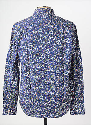 Chemise manches longues imprimé fantaisie bleu SERGE BLANCO homme