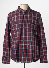 Chemise manches longues coupe droite rouge SEIDEN STICKER homme