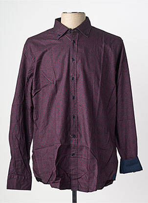 Chemise manches longues imprimé fantaisie violet SEIDEN STICKER homme