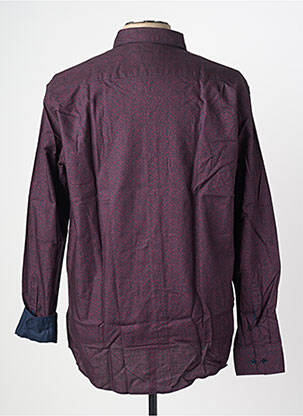 Chemise manches longues imprimé fantaisie violet SEIDEN STICKER homme