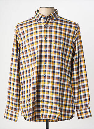Chemise manches longues coupe droite jaune MARVELIS homme