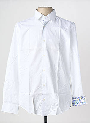 Chemise manches longues coupe droite blanc WESLEY homme