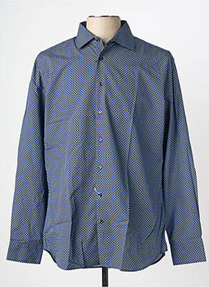 Chemise manches longues bleu SEIDEN STICKER homme