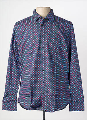 Chemise manches longues bleu SEIDEN STICKER homme