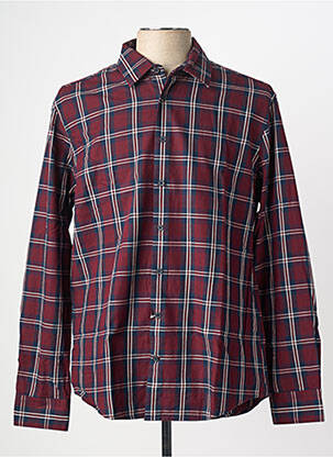 Chemise manches longues rouge SEIDEN STICKER homme