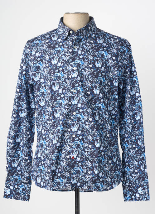 Chemise manches longues imprimé fantaisie bleu LA CIBLE ROUGE homme