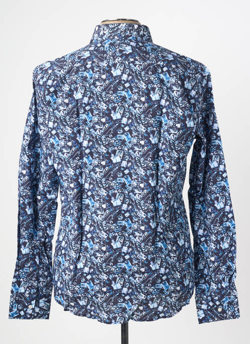 Chemise manches longues imprimé fantaisie bleu LA CIBLE ROUGE homme