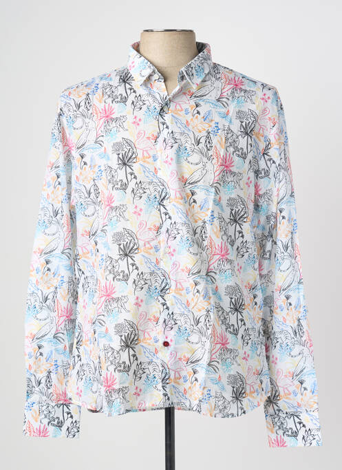Chemise manches longues imprimé fantaisie blanc LA CIBLE ROUGE homme