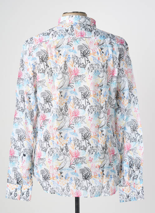 Chemise manches longues imprimé fantaisie blanc LA CIBLE ROUGE homme