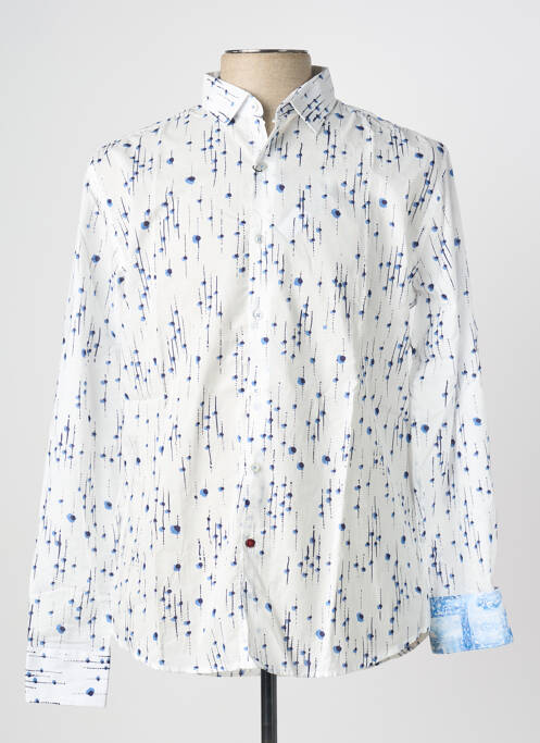 Chemise manches longues imprimé fantaisie blanc LA CIBLE ROUGE homme
