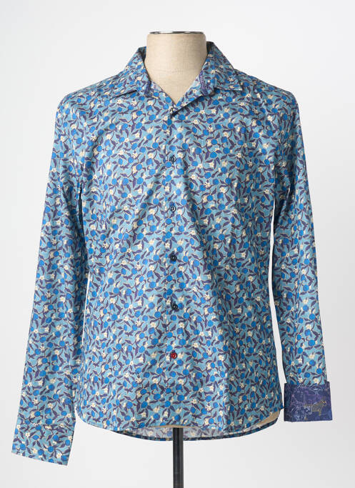 Chemise manches longues imprimé fantaisie bleu LA CIBLE ROUGE homme