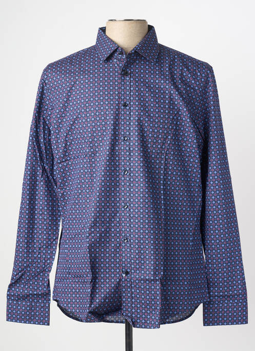 Chemise manches longues imprimé fantaisie bleu SEIDEN STICKER homme