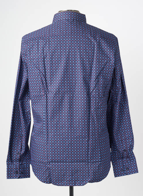 Chemise manches longues imprimé fantaisie bleu SEIDEN STICKER homme
