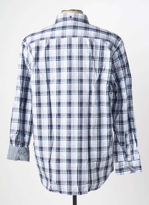 Chemise manches longues coupe droite bleu CALAMAR homme