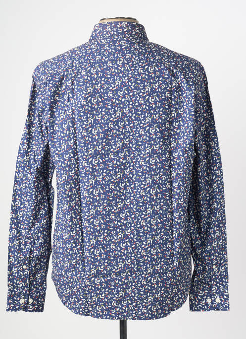 Chemise manches longues imprimé fantaisie bleu SERGE BLANCO homme