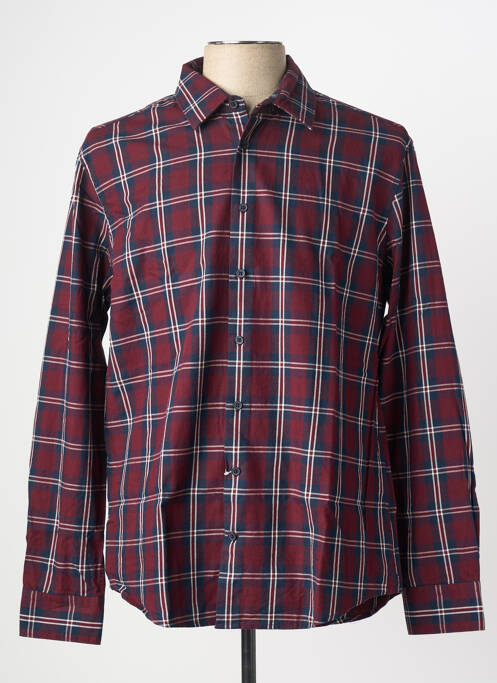 Chemise manches longues coupe droite rouge SEIDEN STICKER homme