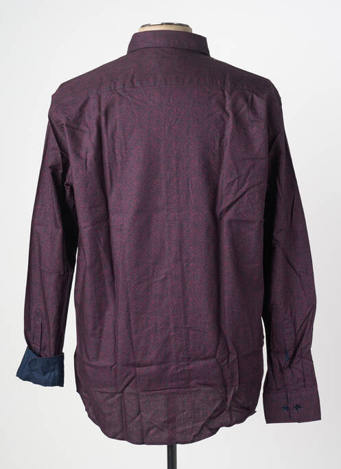 Chemise manches longues imprimé fantaisie violet SEIDEN STICKER homme