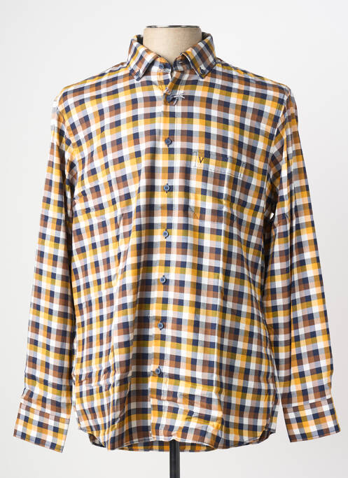 Chemise manches longues coupe droite jaune MARVELIS homme