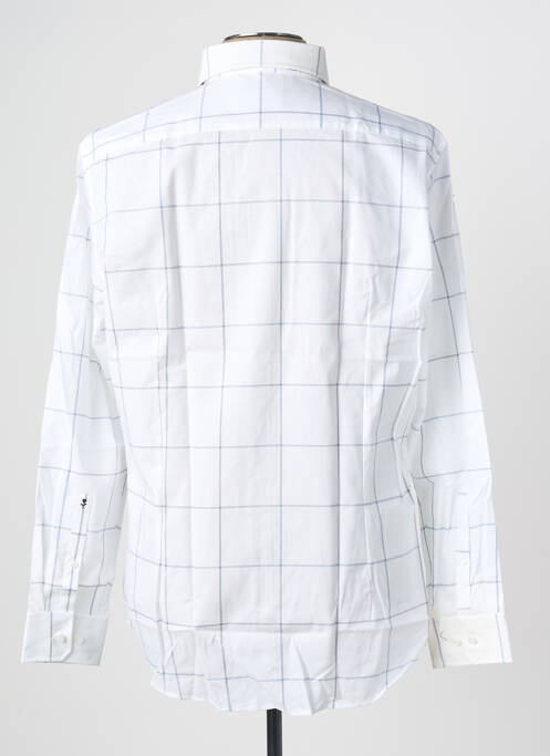Chemise manches longues blanc SEIDEN STICKER homme