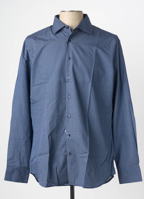 Chemise manches longues bleu SEIDEN STICKER homme