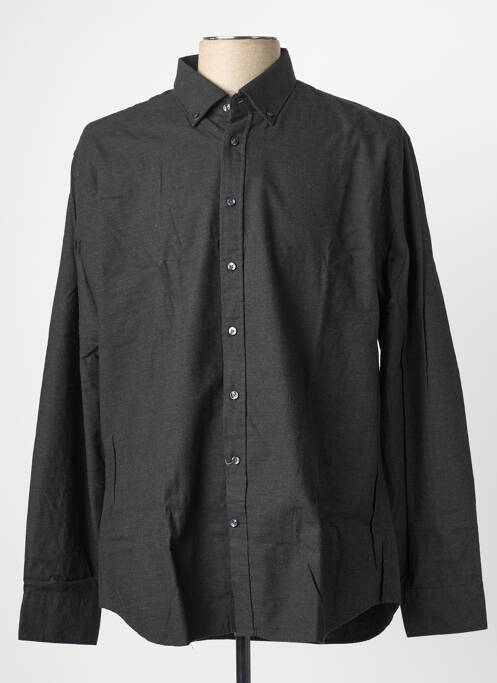 Chemise manches longues noir SEIDEN STICKER homme