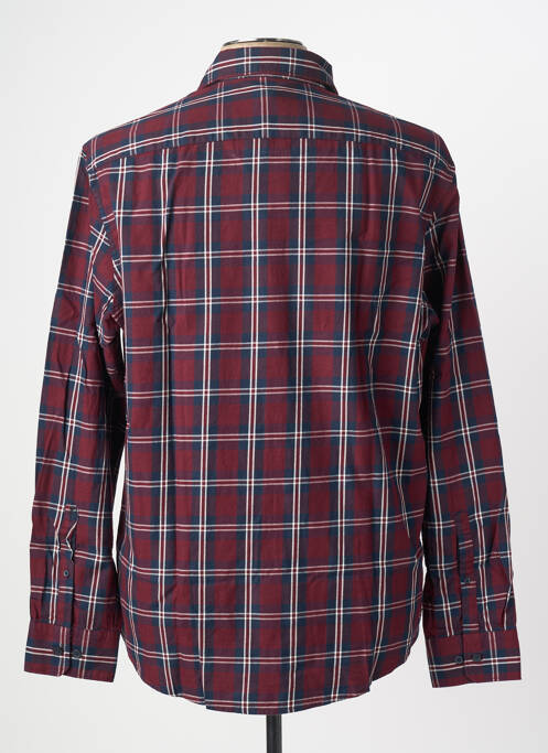 Chemise manches longues rouge SEIDEN STICKER homme