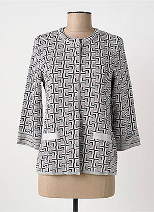 Gilet manches longues manches 3/4 gris MARIA BELLENTANI femme