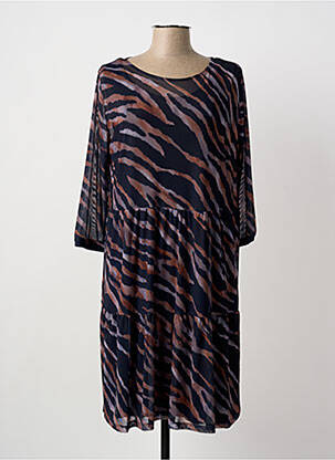 Robe mi-longue manches 3/4 manches 3/4 bleu BETTY BARCLAY femme