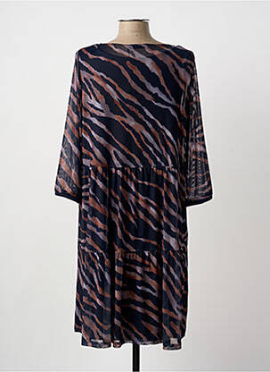 Robe mi-longue manches 3/4 manches 3/4 bleu BETTY BARCLAY femme