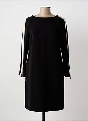 Robe mi-longue manches longues manches longues noir NINATI femme