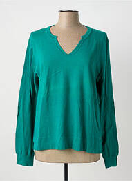Pull coupe cintrée manches longues vert INDI & COLD femme