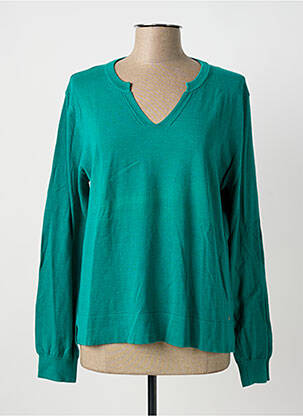 Pull coupe cintrée manches longues vert INDI & COLD femme