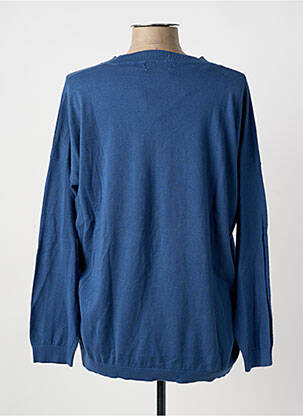 Pull coupe droite manches longues bleu INDI & COLD femme