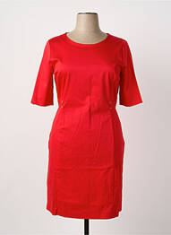 Robe mi-longue fermeture zippée au dos manches courtes rouge PENNYBLACK femme