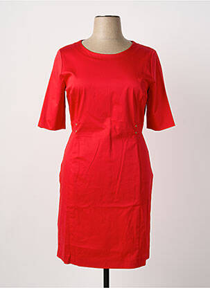 Robe mi-longue fermeture zippée au dos manches courtes rouge PENNYBLACK femme