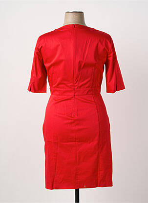 Robe mi-longue fermeture zippée au dos manches courtes rouge PENNYBLACK femme