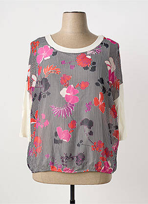 Top col rond manches 3/4 rose BETTY BARCLAY femme
